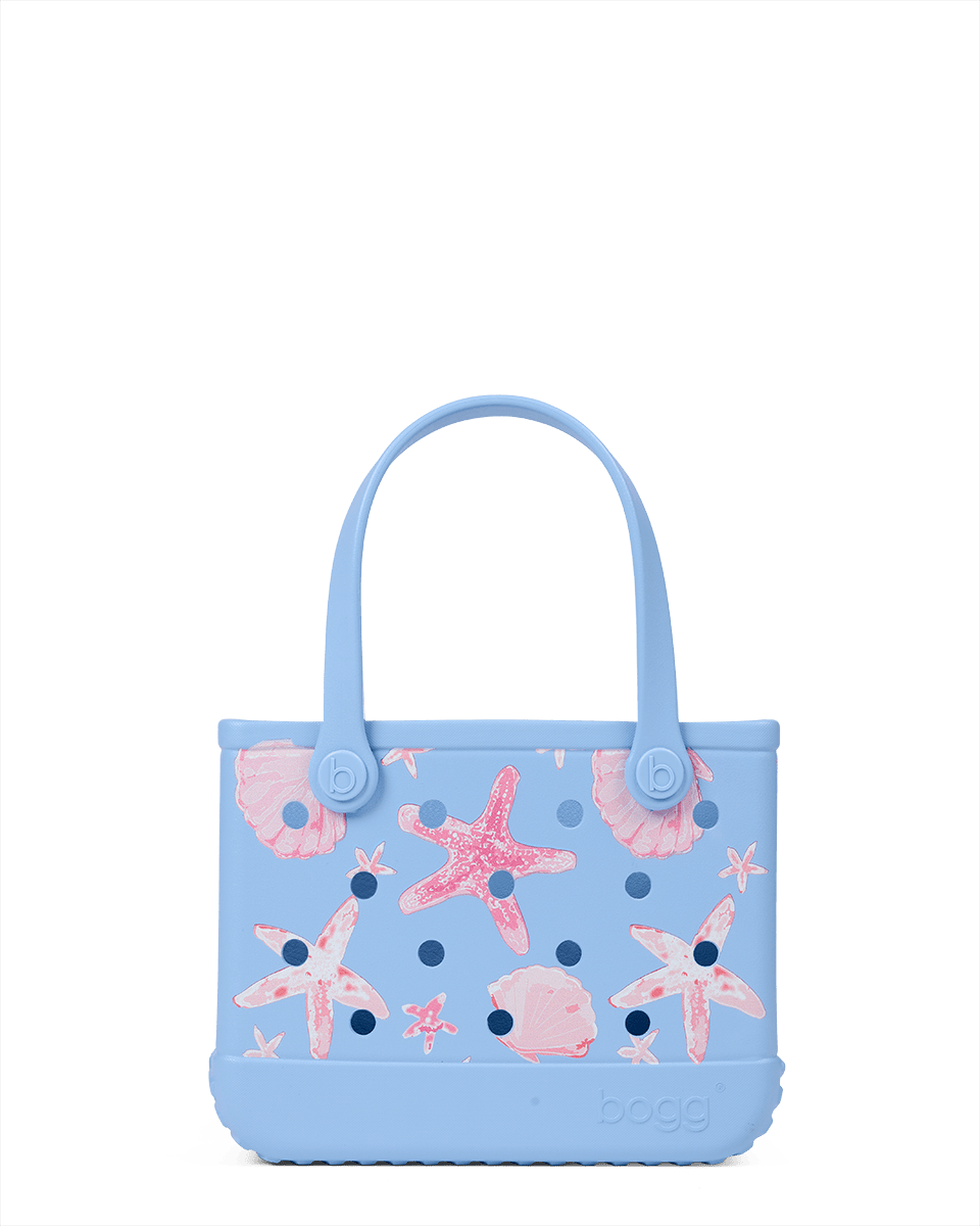 Bitty Bogg Bag - Carolina Blue Shells and Starfish