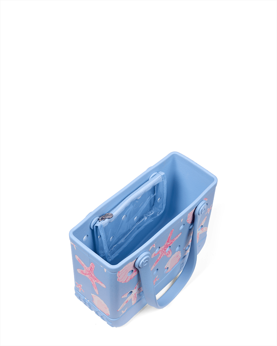 Bitty Bogg Bag - Carolina Blue Shells and Starfish