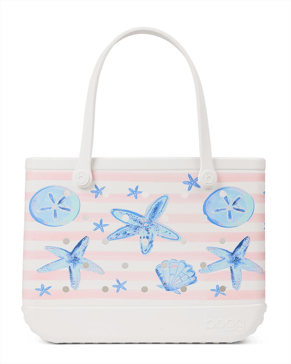 Original Bogg Bag - Pink Stripes & Blue Shells