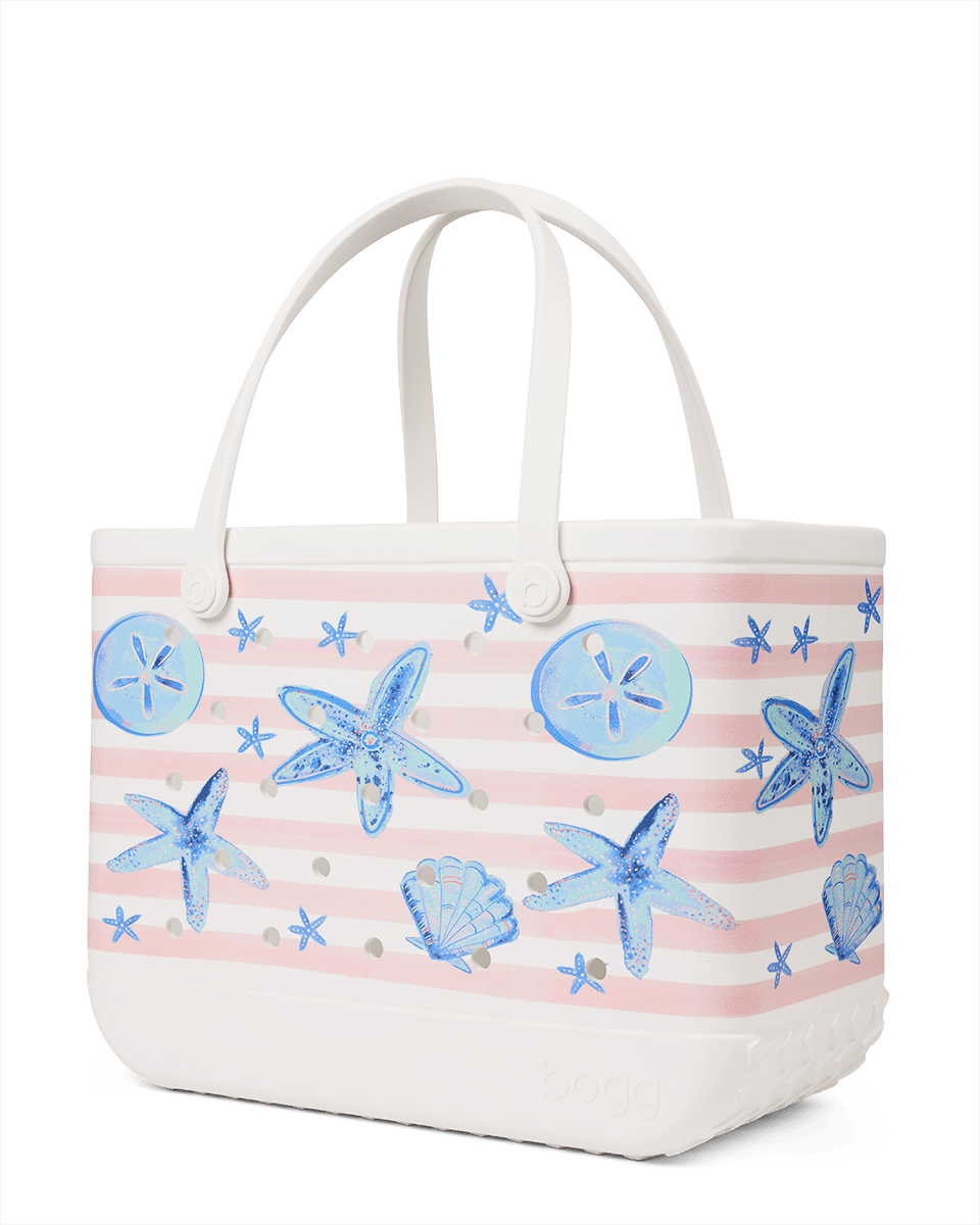 Original Bogg Bag - Pink Stripes & Blue Shells