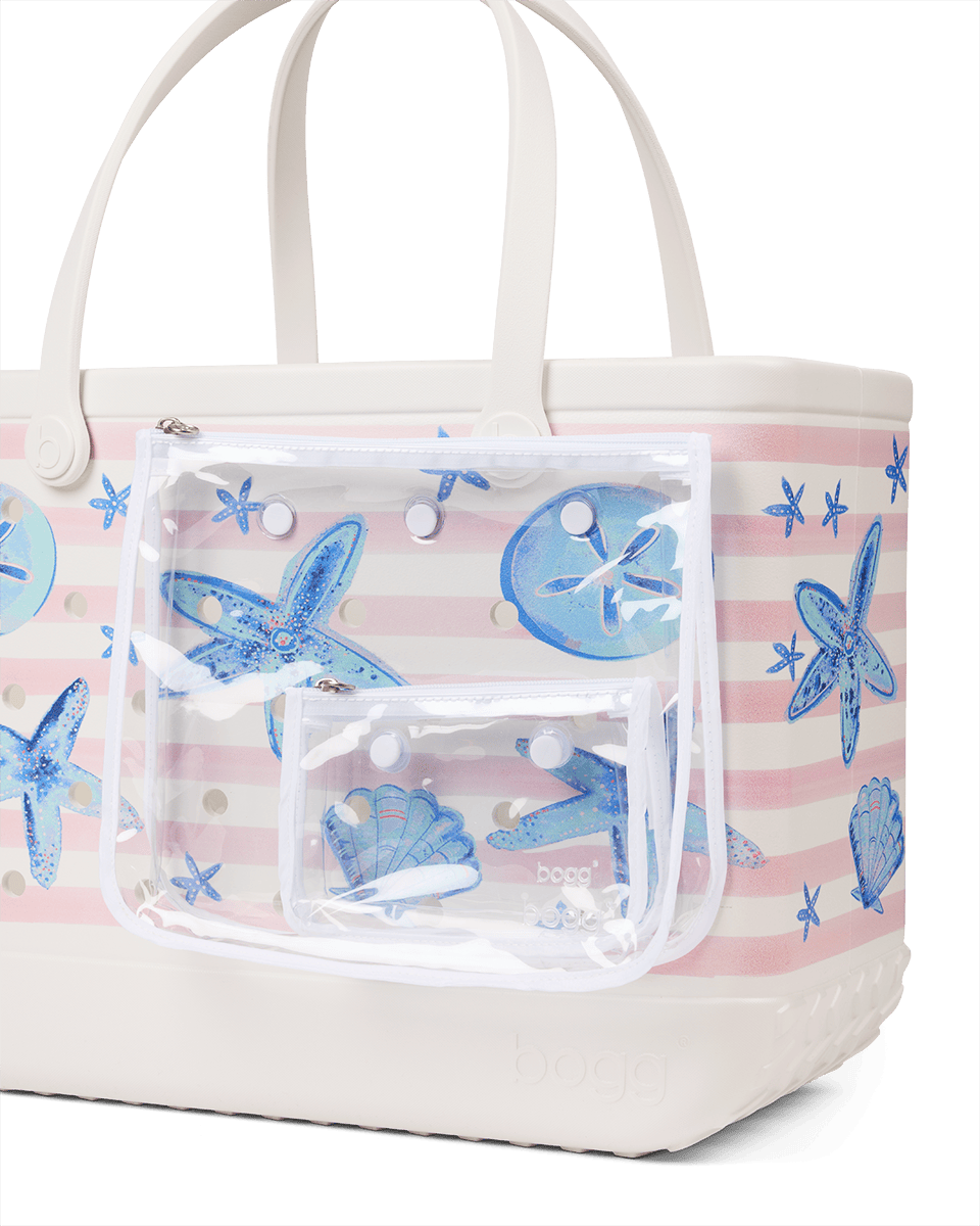 Original Bogg Bag - Pink Stripes & Blue Shells